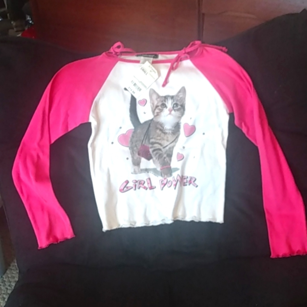 Coolwear, Girls size Small, long sleeved tee with graphics and Girl Power below